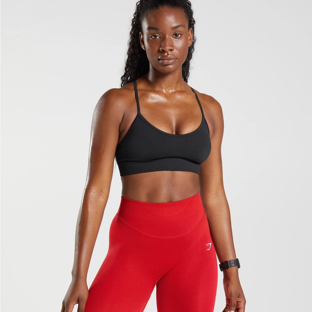 Gymshark Sweat Seamless Sports Bra - Black - Medium